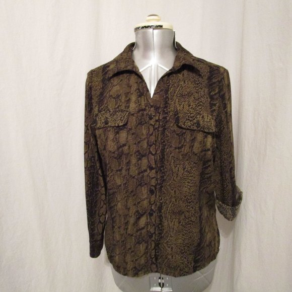 Coral Bay Snakeskin Blouse MP - Picture 1 of 6